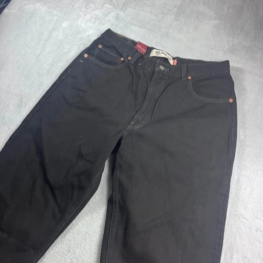 Levis 550 Relaxed Fit Black Jeans Mens 36x34‎ NWT Tapered Leg Denim Pants
